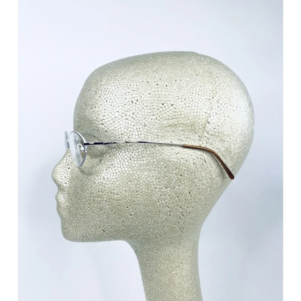Kate Spade Half Rim Gold White Metal Oval Almond Glasses Italy Leah 50 17 130